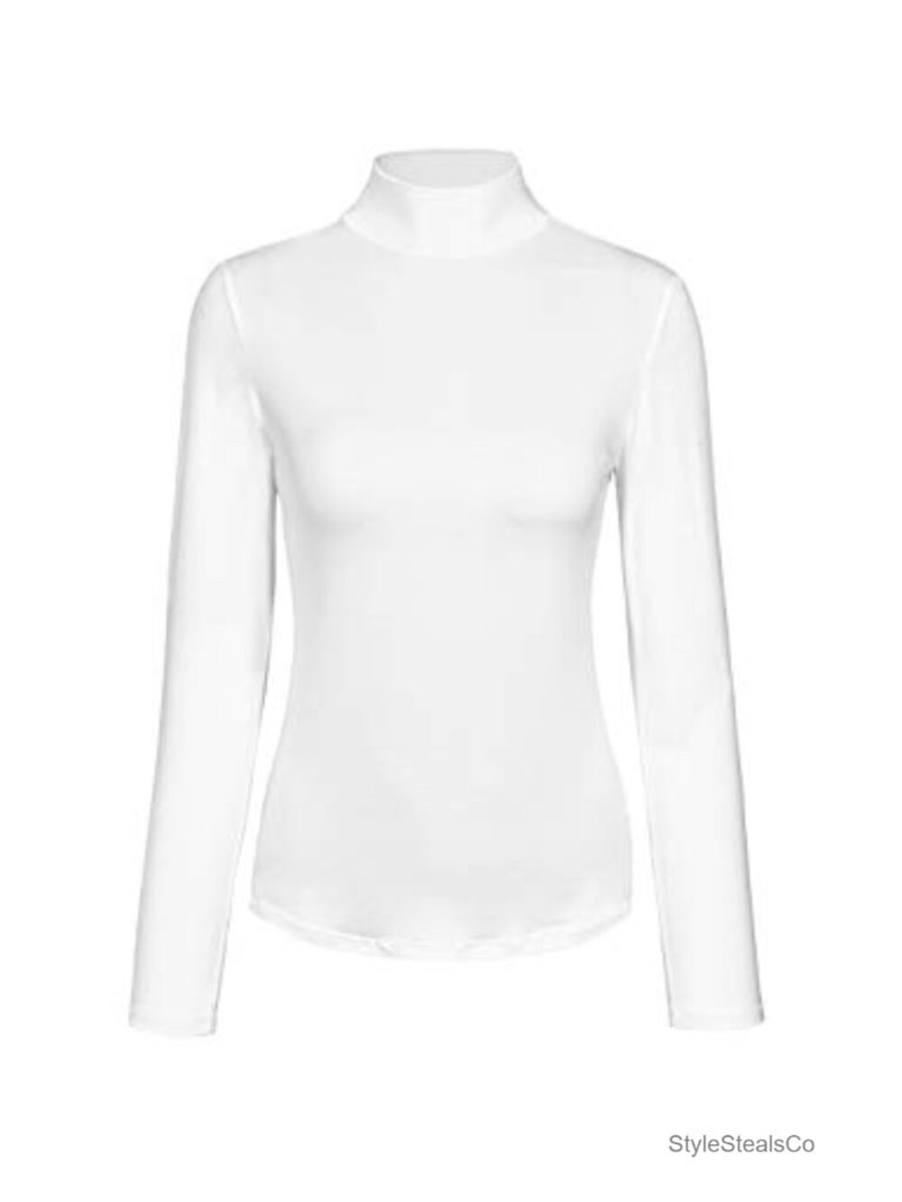Slim Fitted Mock Turtleneck Long Sleeve Base Layer Top